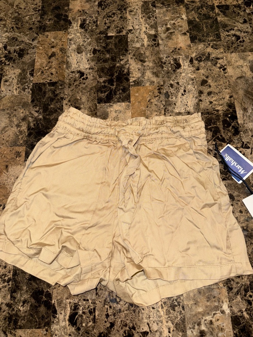 J. Crew Beige Elastic Waist Drawstring Shorts